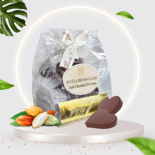 Sô cô la đen trái tim 65 ca cao 100g