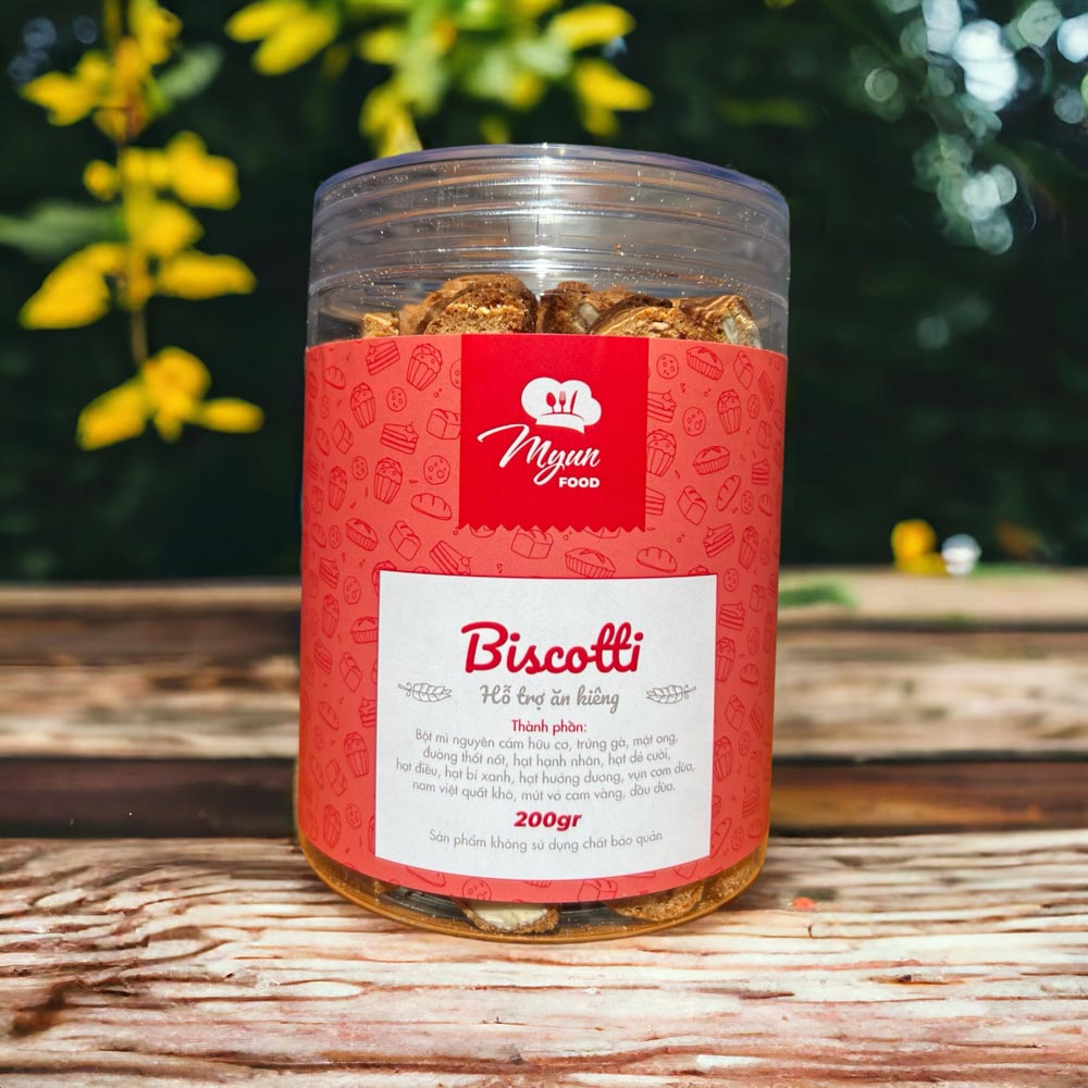 Biscotti Nguyên Cám Hỗ Trợ Ăn Kiêng 200gr - Myun Food Ẩm Thực Buôn Mê