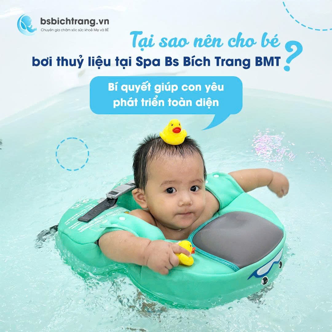 Tại sao nên cho bé bơi thuỷ liệu tại Spa Bs Bích Trang BMT