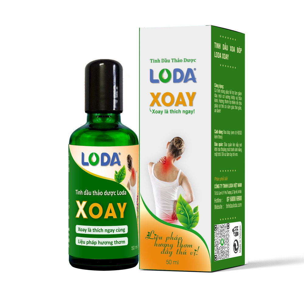 Tinh dầu thảo dược LODA XOAY 50ml {Xoay là thích ngay} -Xoa bóp giảm đau Lưng Vai Gáy Cơ Xương Khớp Thần kinh
