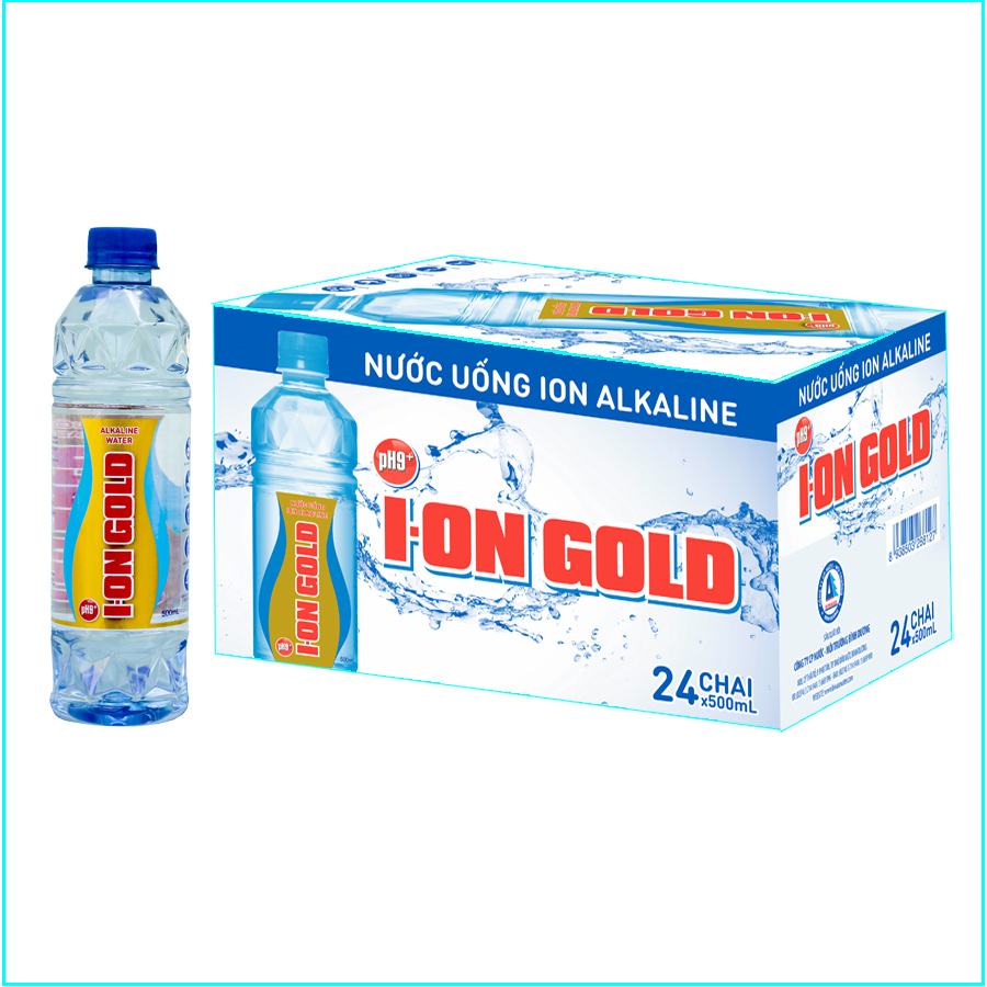 Nước uống ion kiềm alkaline I-on Gold 500ml