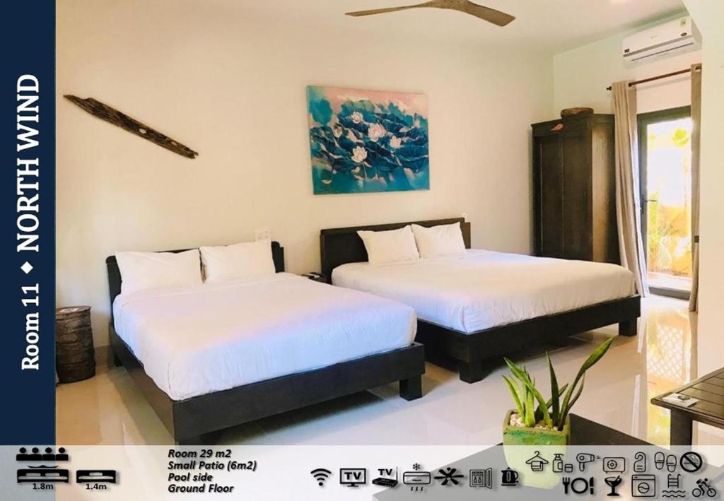 Phòng 4 Người Nhìn Ra Hồ Bơi - Tầng Trệt - Minhon hotel